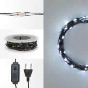 Гирлянда «Роса» 20м 200LED бел. IP20 230В с контроллером провод зел. Neon-Night 303-265