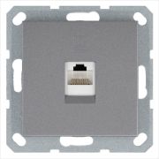 Розетка компьютерная 1-м RJ45 IP20 кат. 5E механизм алюм. Jasmart G6105S