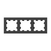 Рамка 3-м Эпика пластик черн. EKF UP1-FPB-03