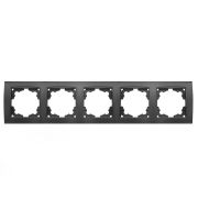 Рамка 5-м Бриллиант горизонт. графит Universal 1028-Gr