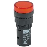 Лампа светосигнальная AD16DS d16мм 230В AC красн. KARAT IEK BLS10-ADDS-230-K04-16