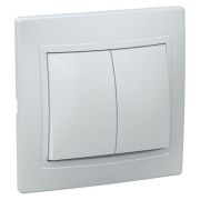 Выключатель 2-кл. СП Кварта 10А IP20 ВС10-2-0-КБ бел. GENERICA EVK20-K01-10-DM