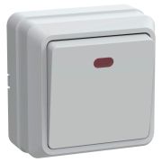 Выключатель 1-кл. ОП Октава 10А IP20 ВС20-1-1-ОБ с индикацией бел. GENERICA EVO11-K01-10-DC