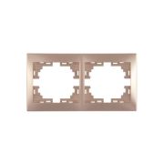 Рамка 2-м Mira горизонт. свет. корич. LEZARD 701-3100-147